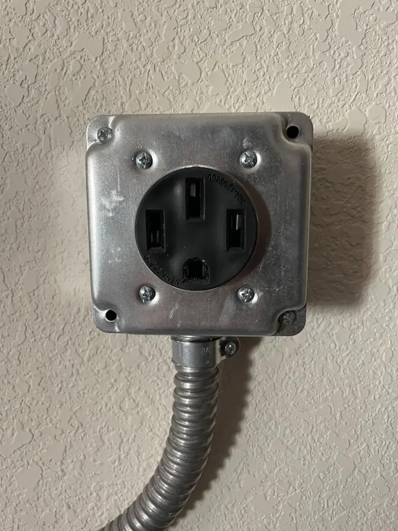 NEMA 14-50 outlet installed for Smart Home Electrical in Devine